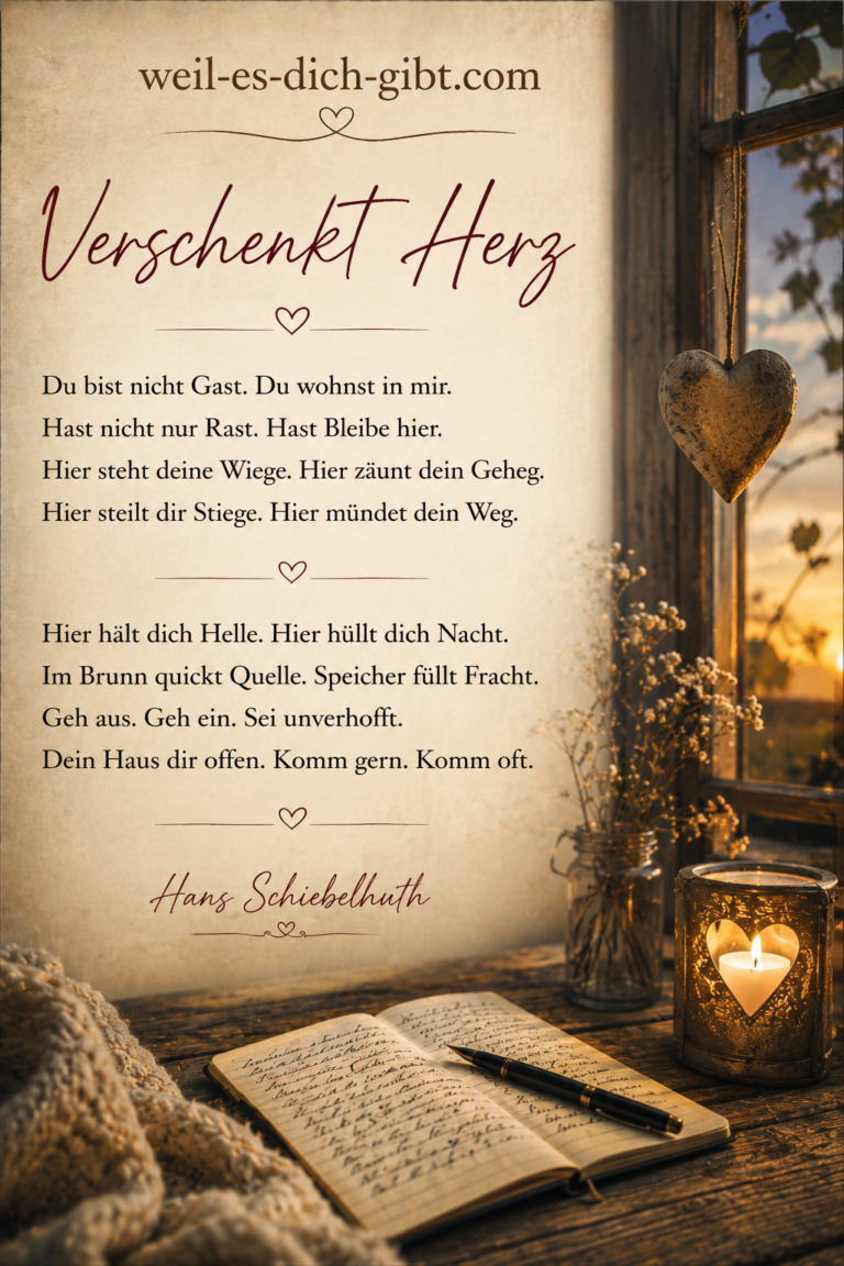 Visualisierung: Verschenkt Herz Ein Liebesgedicht Hans Schiebelhuth