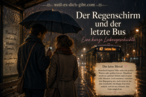 Der Regenschirm und der letzte Bus – Eine kurze Liebesgeschichte