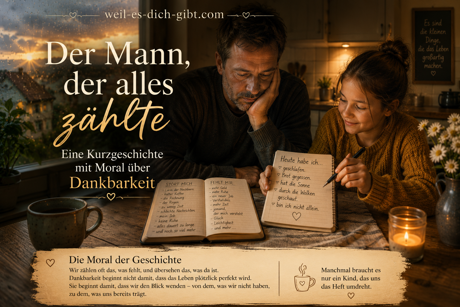 Bild: Mann Alles Zählte Kurzgeschichte Moral Über Dankbarkeit - Philosophische Kurzgeschichten / Weisheitsgeschichten, Kurz