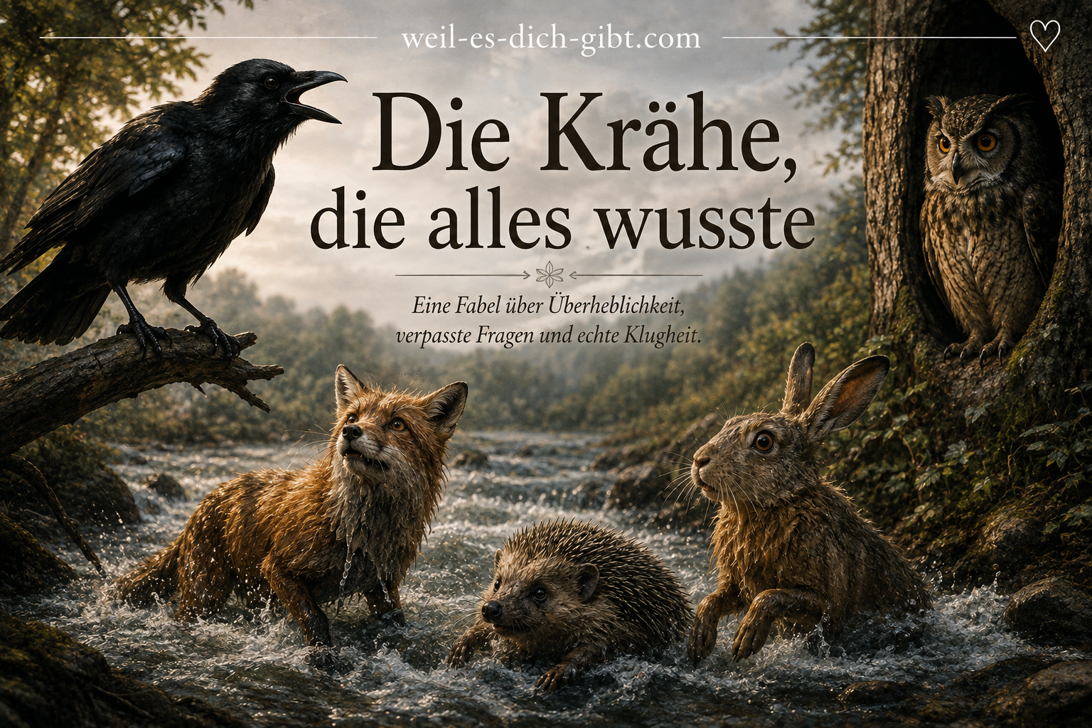 Bild: Krähe Alles Wusste Fabel Über Selbstüberschätzung - Fabeln, Kurzgeschichten