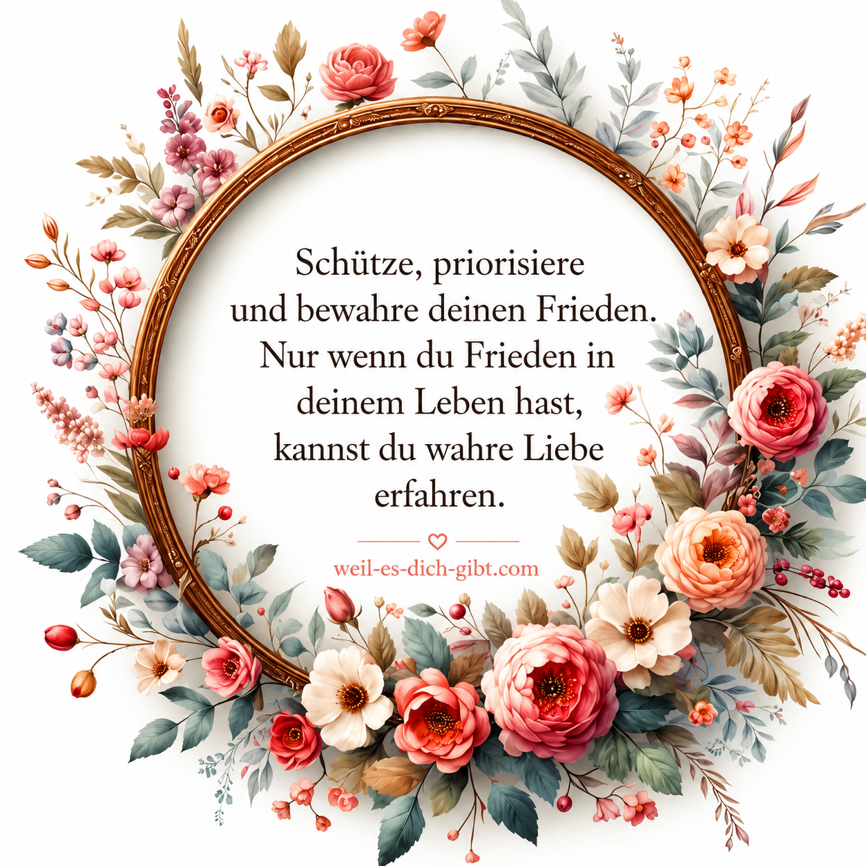 Bild: Deinen Frieden Bewahren Kein Egoismus Es Selbstliebe - Achtsamkeitszitate, Sprüche