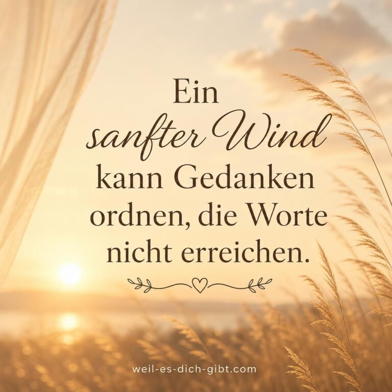 Ein Sanfter Wind Kann Gedanken Ordnen Worte Nicht Erreichen - anschauliche Darstellung