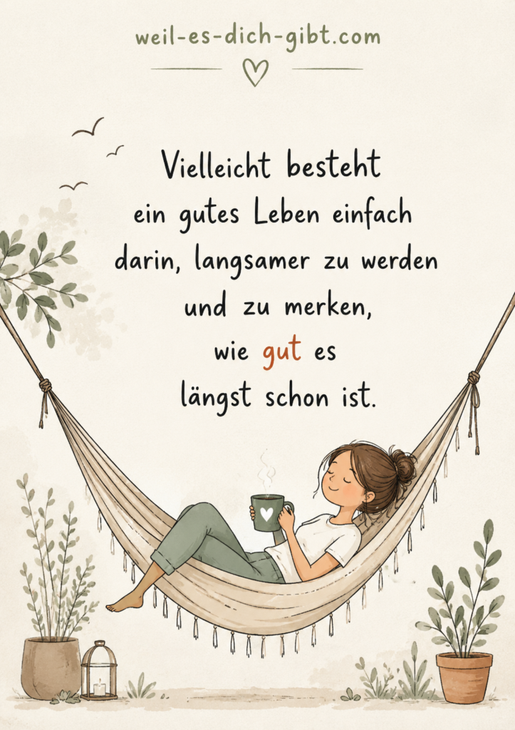 Vielleicht Dein Leben Schon Viel Schöner Als Du Gerade Denkst - anschauliche Darstellung