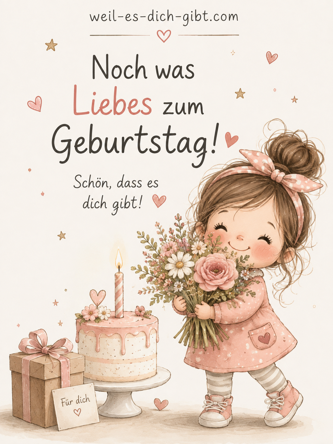 Visualisierung: Noch Was Liebes Zum Geburtstag Es Dich Gibt