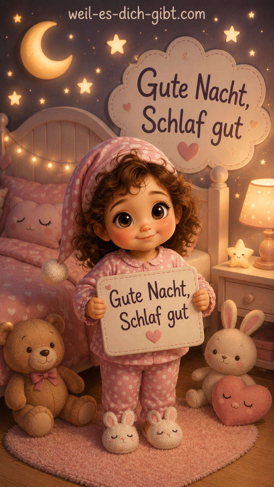 1 Follow 1 Glückliches Mädchen - anschauliche Darstellung