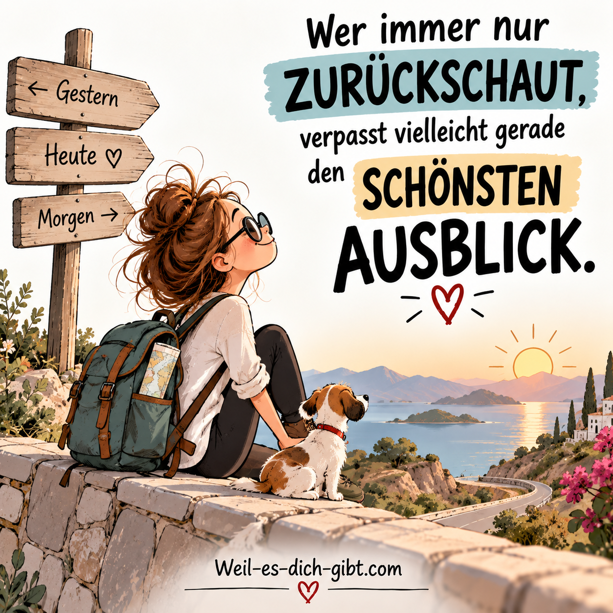 Schönste Ausblick Liegt Vielleicht Noch Vor Dir - anschauliche Darstellung