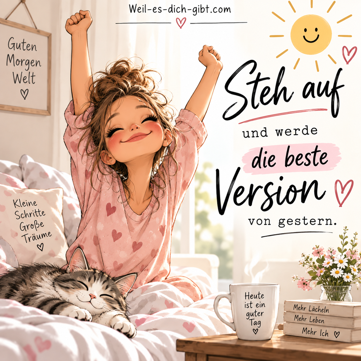 Illustration zum Thema: Steh Werde Beste Version Gestern