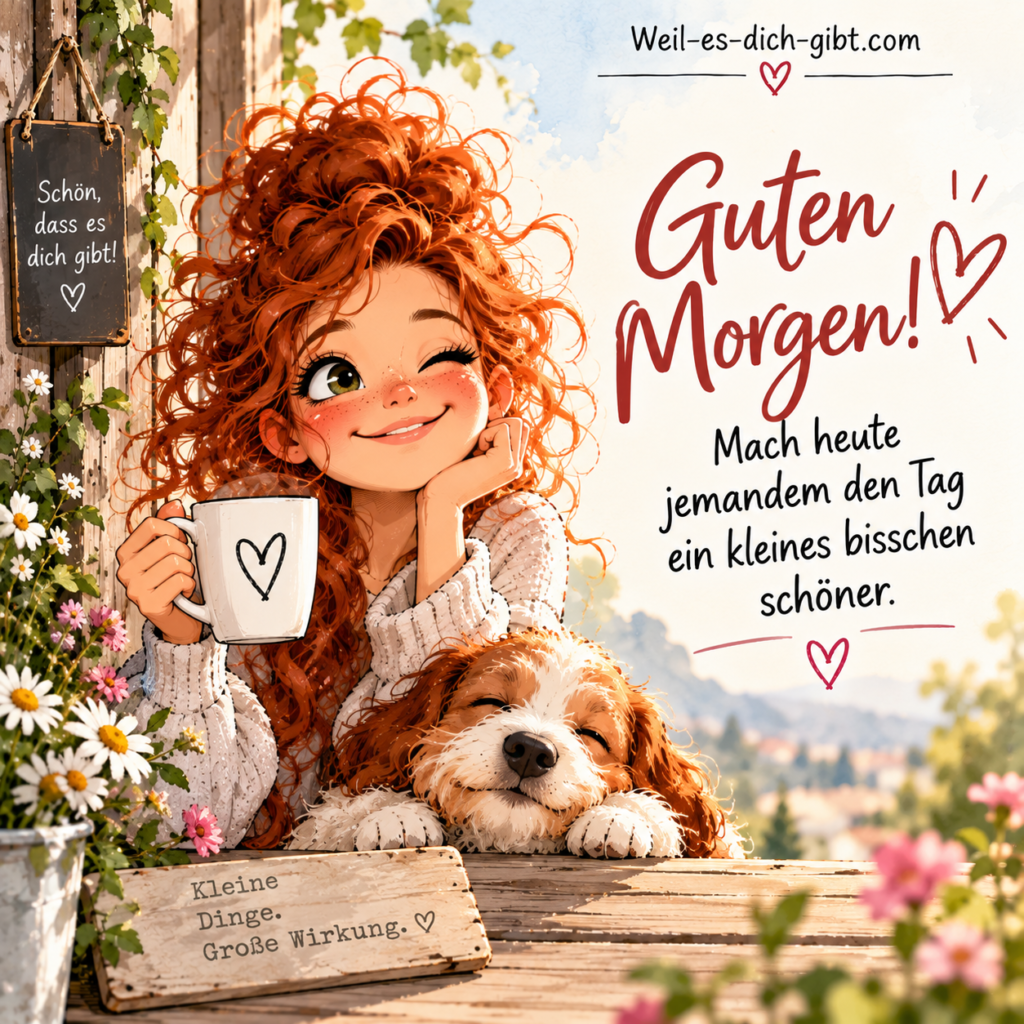 Illustration zum Thema: Mach Heute Jemandem Tag Ein Kleines Bisschen Schöner