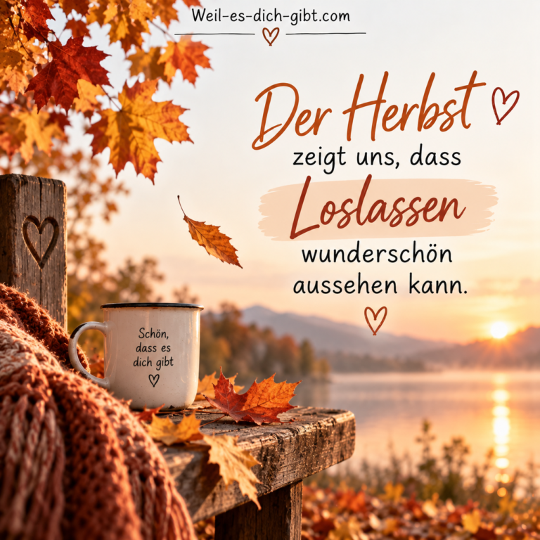 Illustration zum Thema: Herbst Zeigt Uns Loslassen Wunderschön Aussehen Kann