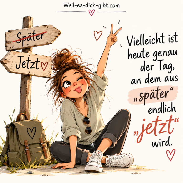 Illustration zum Thema: Wenn Später Endlich Jetzt