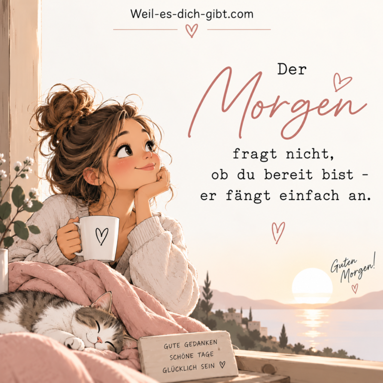 Illustration zum Thema: Morgen Fragt Nicht Ob Du Bereit Bist Er Fängt Einfach An