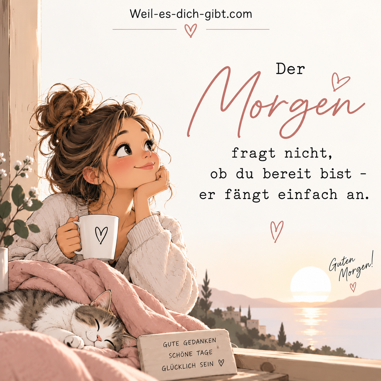 Illustration zum Thema: Morgen Fragt Nicht Ob Du Bereit Bist Er Fängt Einfach An