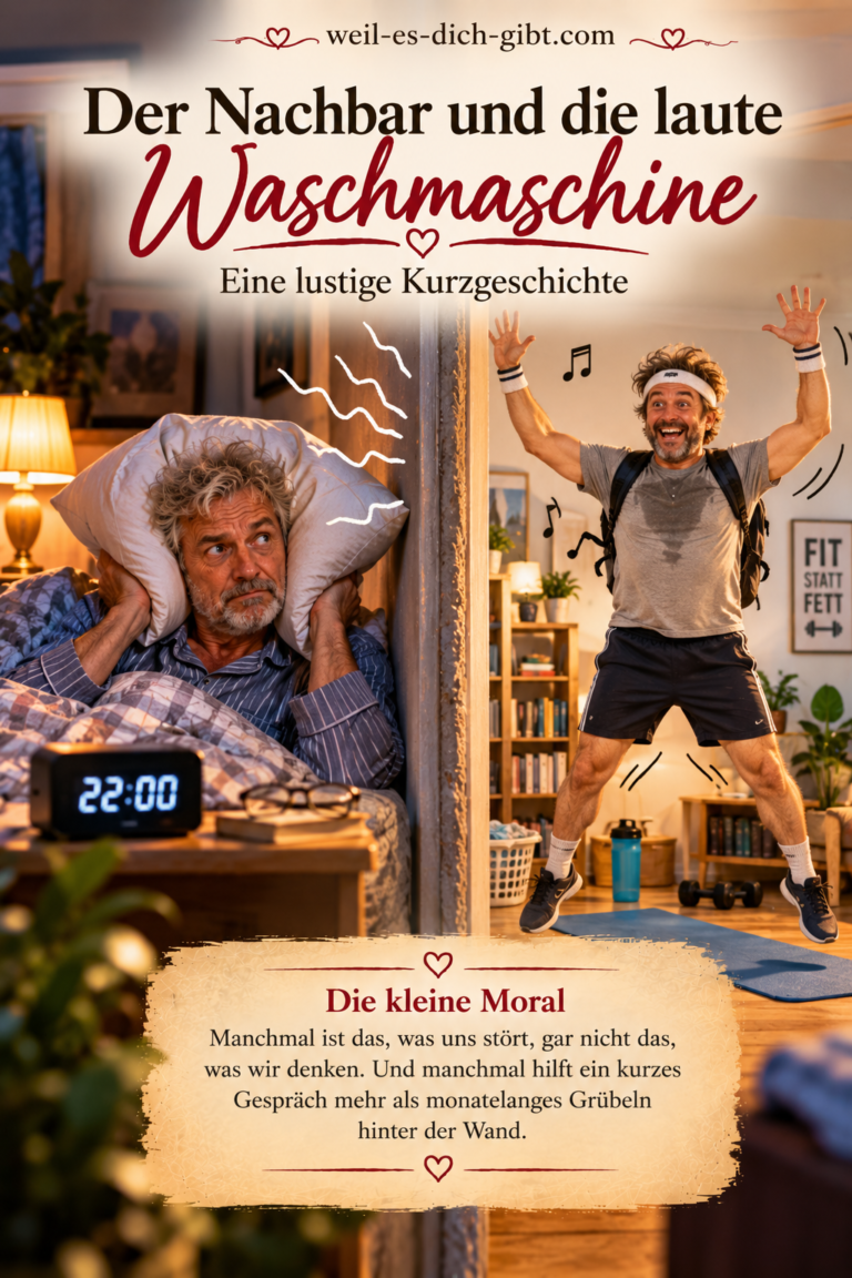 Illustration zum Thema: Nachbar Laute Waschmaschine Lustige Kurzgeschichte