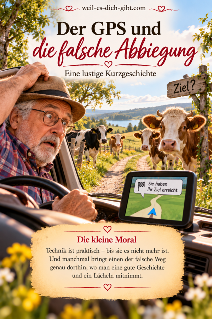 Bild: Gps Falsche Abbiegung Lustige Kurzgeschichte - Lustige Kurzgeschichten, Kurzgeschichten