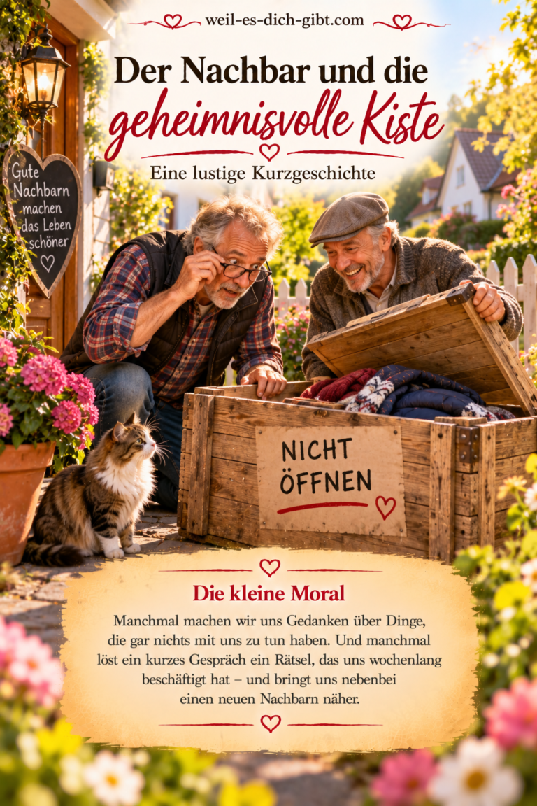 Bild: Nachbar Geheimnisvolle Kiste Lustige Kurzgeschichte - Lustige Kurzgeschichten, Kurzgeschichten