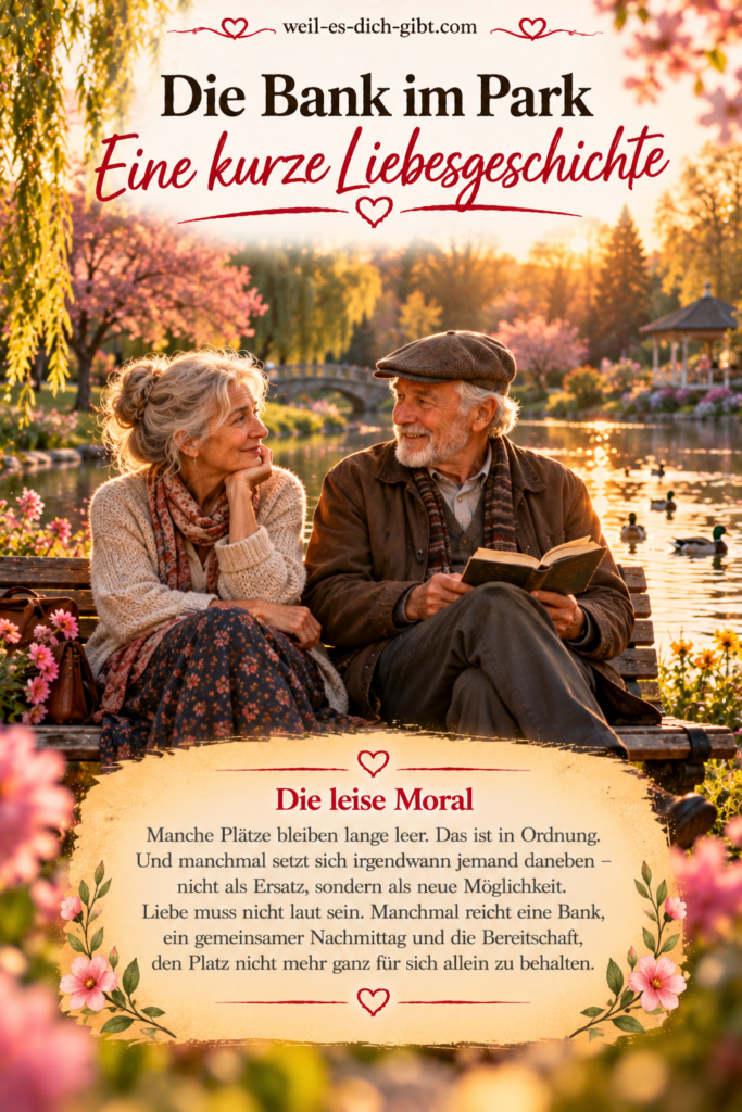 Illustration zum Thema: Bank Im Park Kurze Liebesgeschichte