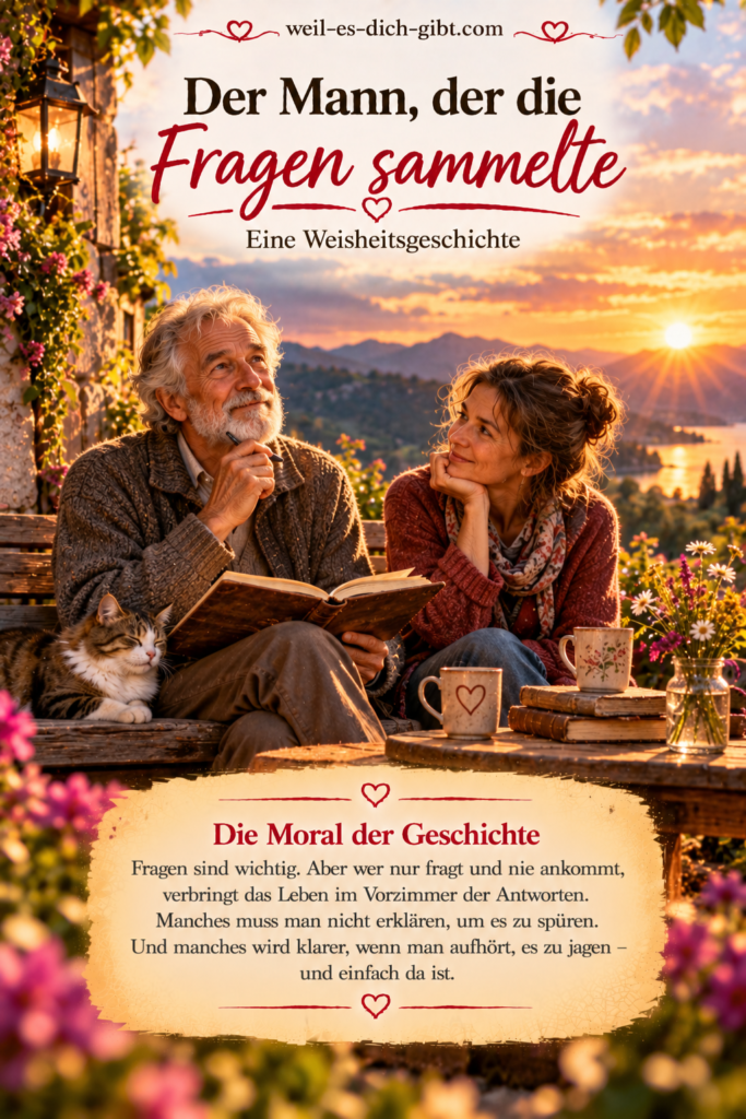 Mann Fragen Sammelte Weisheitsgeschichte - anschauliche Darstellung